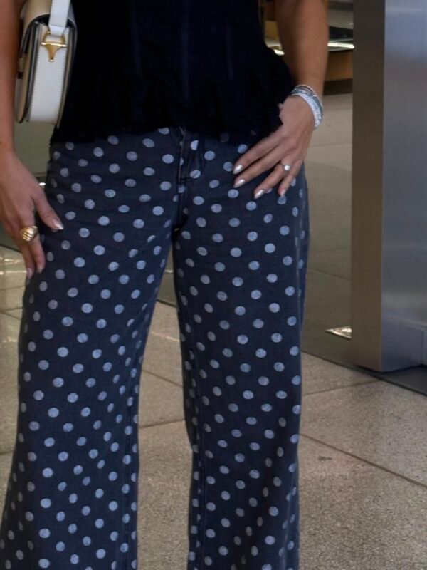 Calça Jeans Wide - Poá