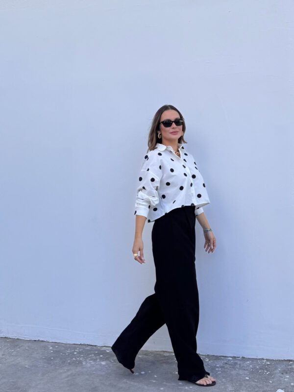 Camisa Cropped - Poá