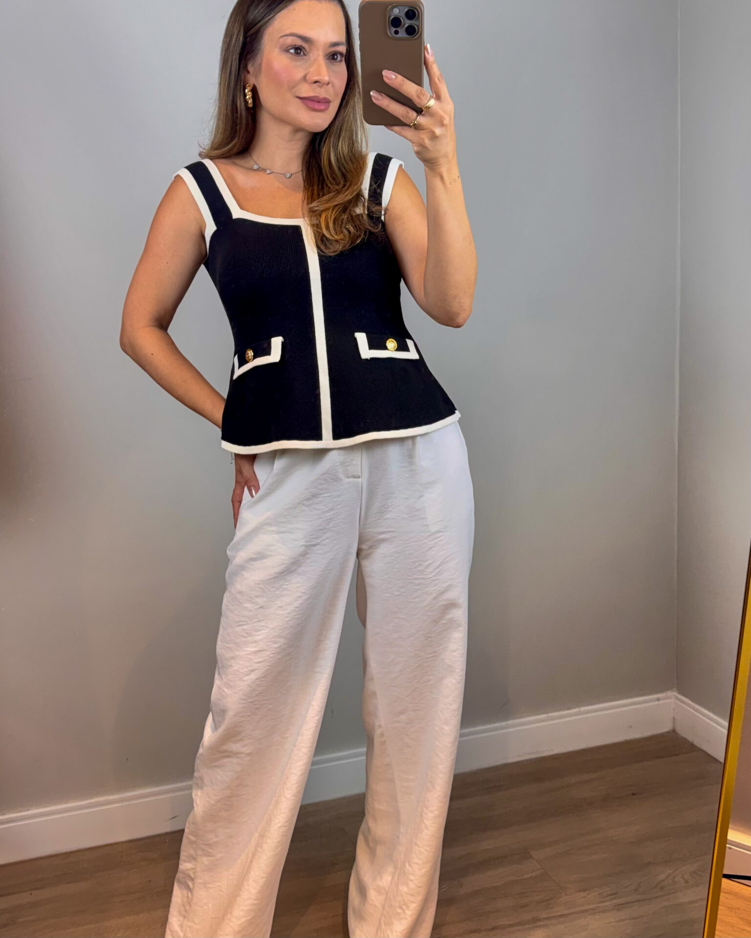 Blusa Peplum Chanel - Preto