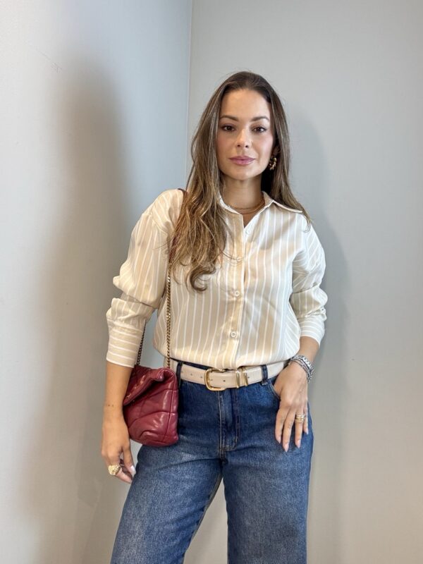 Camisa Listras - Nude