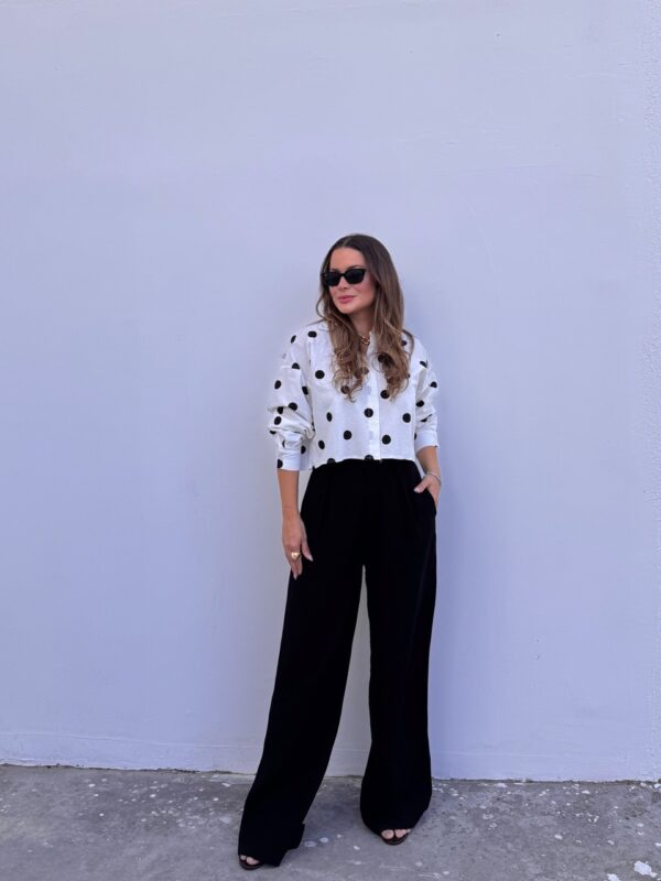 Camisa Cropped - Poá